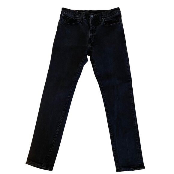 Levis 502 Premium Mens Black Denim Jeans W34 comfortable stretchy casual - Picture 1 of 12